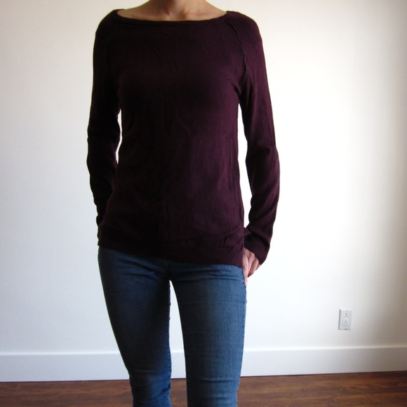 Camaïeu - Long sleeve Burgundy Sweater - Picture 4 of 6